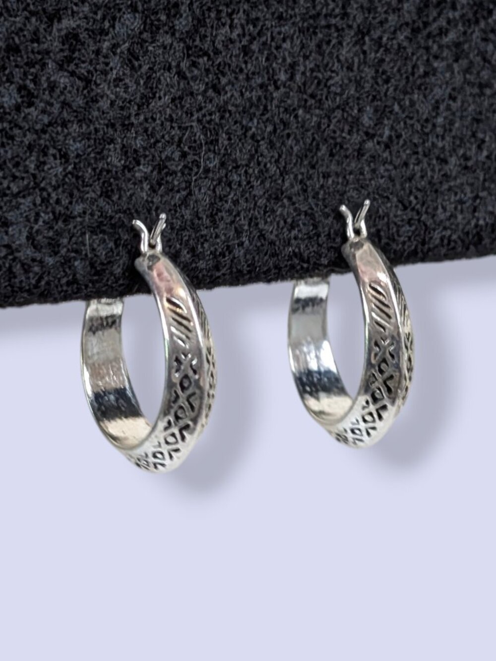 Liz Claiborne Line Detail Small Hoop Earrings